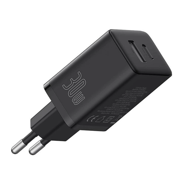 Сетевое зарядное устройство адаптер Baseus Cube Fast Charger |1USB/1Type-C, 30W/3A, поддержка быстрой зарядки PD/QC, многоуровневая защита, универсальная совместимость| Черный - Фото 6 Сетевое зарядное устройство адаптер Baseus Cube Fast Charger |1USB/1Type-C, 30W/3A, поддержка быстрой зарядки PD/QC, многоуровневая защита, универсальная совместимость| Черный - изображение 6
