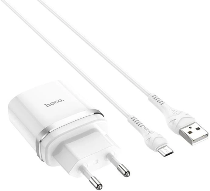 Сетевое зарядное устройство адаптер Hoco C12Q Smart FCP / AFC |1USB, 3A/18W, поддержка быстрой зарядки QC3.0, многоуровневая защита, универсальная совместимость| + Кабель Type-C в комплекте |1 м| Белый - Фото 2 Сетевое зарядное устройство адаптер Hoco C12Q Smart FCP / AFC |1USB, 3A/18W, поддержка быстрой зарядки QC3.0, многоуровневая защита, универсальная совместимость| + Кабель Type-C в комплекте |1 м| Белый - изображение 2