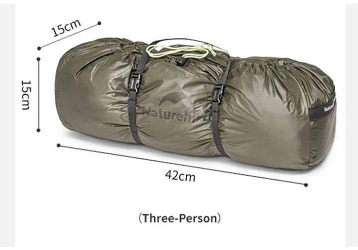 Namiot trzyosobowy Naturehike Opalus UL CNK2450WS036 Ciemnozielony 6927595795910 - obraz 5