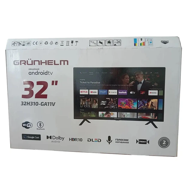 Телевизор 32" Google Android 11 Smart TV 32Н310-GA11V Grunhelm - Фото 2 Телевизор 32" Google Android 11 Smart TV 32Н310-GA11V Grunhelm - изображение 2