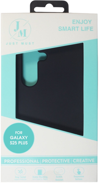 Etui Just Must Regular Defense do Samsung Galaxy S25 Plus Black (6977248567487) - obraz 4