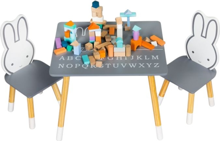 Zestaw mebli dla dzieci EcoToys WH141 Stół + 2 krzesła (5903769974672) - obraz 7