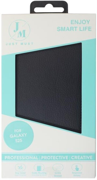 Чохол книжка Just Must Stand Flip для Samsung Galaxy S25 Black (6977248567517) - зображення 5