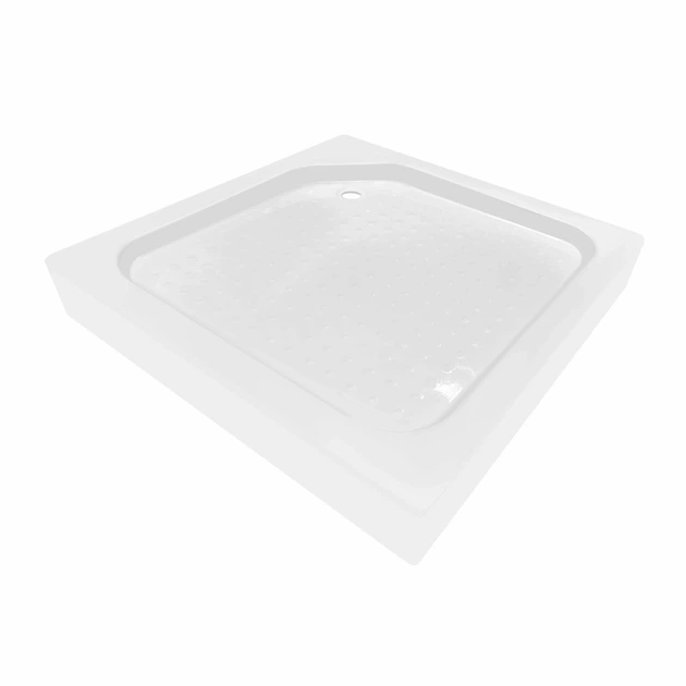 Душевой поддон Lidz Kapielka ST90x90х14 низкий, квадратный, белый, диаметр слива 52 мм (LKAST909014) - изображение 2
