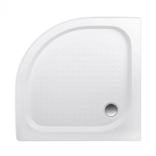 Душевой поддон Lidz Kapielka ST90x90x14 низкий, полукруглый, белый, диаметр слива 52 мм (LKAST909014) - изображение 2