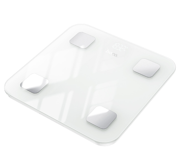 Смарт-весы Hoco HI21, 3хААА, BT4.2, 0.1-180 kg, white - изображение 4