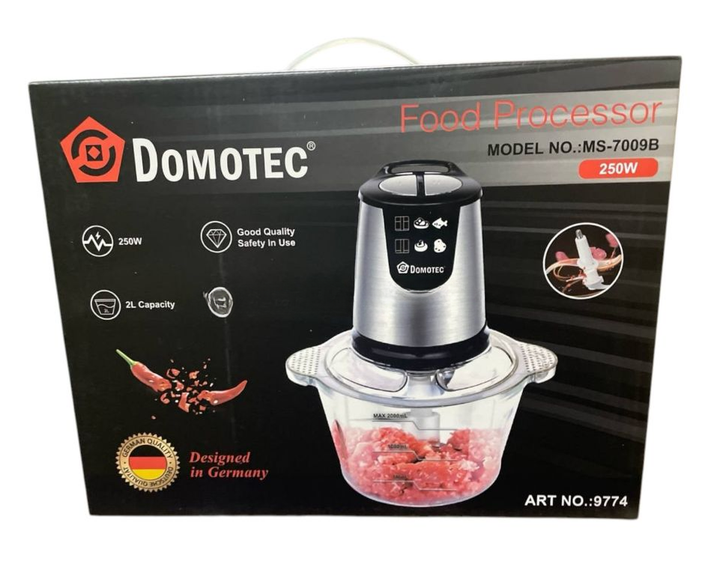 Стаціонарний блендер Domotec MS-7009B 2 л, 250 Вт, подрібнювач із 4 лезами, 2 швидкості, пластикова чаша, сріблястий, мережевий кухонний блендер для смузі та соусів - Фото 4 Стаціонарний блендер Domotec MS-7009B 2 л, 250 Вт, подрібнювач із 4 лезами, 2 швидкості, пластикова чаша, сріблястий, мережевий кухонний блендер для смузі та соусів - изображение 4