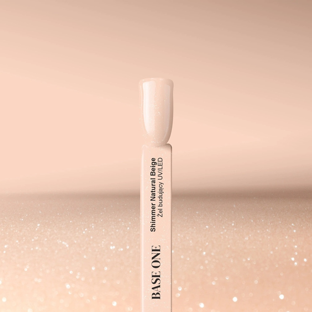 Гель для нарощування нігтів Silcare Base One Shimmer Natural Beige 100 г (5902560566086) - зображення 4