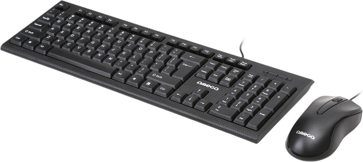 Zestaw przewodowy Omega OKM-09 USB Black (5907595455459) - obraz 1