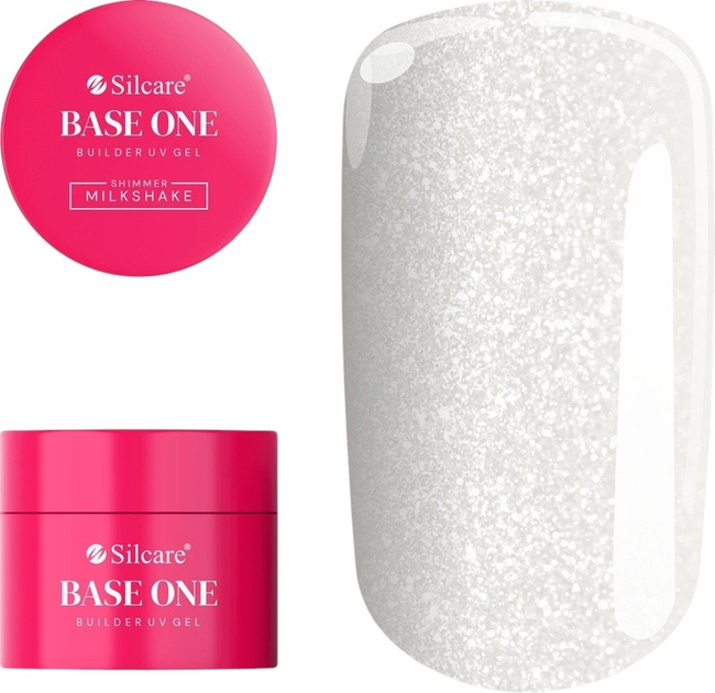 Żel budujący do paznokci Silcare Base One Shimmer Milkshake 50 g (5902560565911) - obraz 1