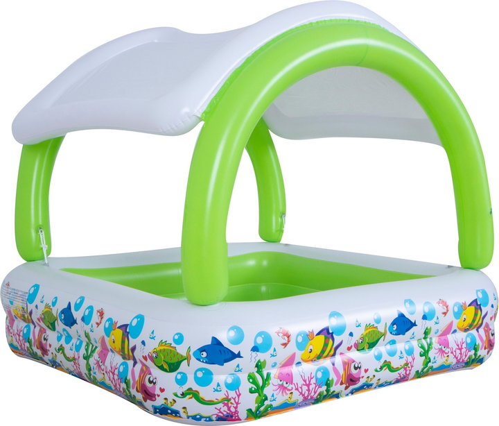 Basen dmuchany ogrodowy SunClub z daszkiem 143 × 143 × 123 cm 51016 (6920388668163) - obraz 1