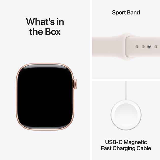 Смарт-годинник Apple Watch Series 11 GPS 42mm Rose Gold Aluminium Case with Light Blush Sport Band - S/M (APL_MEU04) - зображення 8