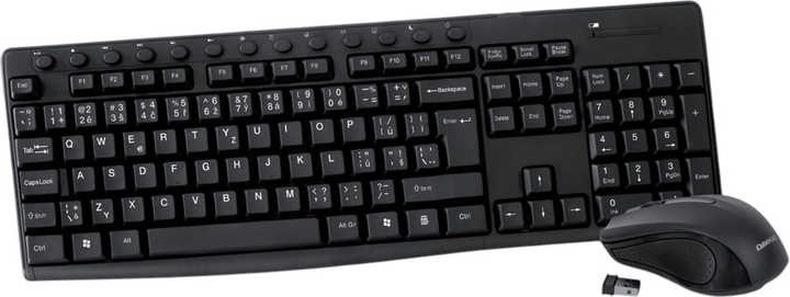 Комплект бездротовий Omega Wireless Set Keyboard + Mouse Black (OKM071BCZ) - зображення 1