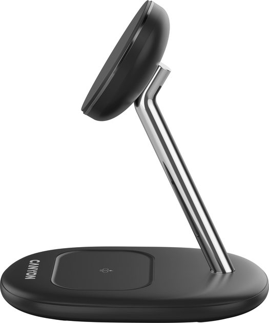 Ładowarka bezprzewodowa Canyon WCS-205 15 W Qi2 2-w-1 Black (CNS-WCS205BW/A) - obraz 4
