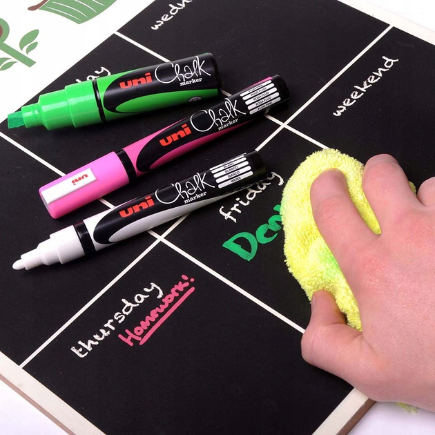 Zestaw markerów kredowych Uni-Ball Chalk marker 4 szt (3296280046785) - obraz 6