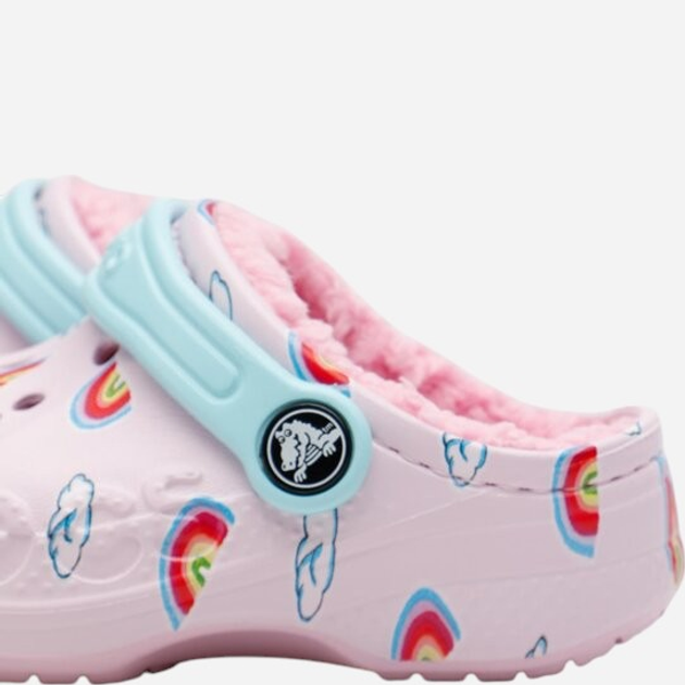 Chodaki dziecięce dla dziewczynki ocieplane Crocs Baya Lined Printed 207653-6GD 23-24 Różowe (196265139026) - obraz 4