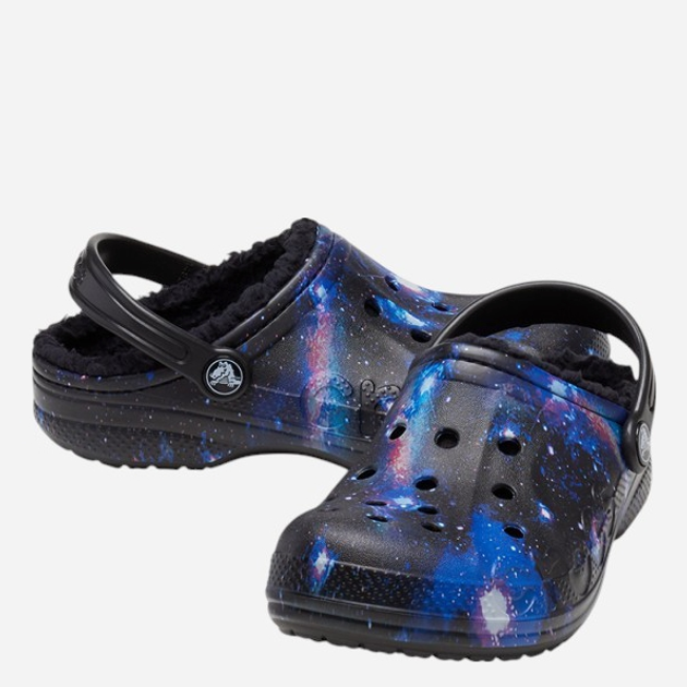 Дитячі крокси-сабо для хлопчика Crocs Baya Lined Printed 207654-0C4 32-33 Чорні (196265151448) - зображення 4