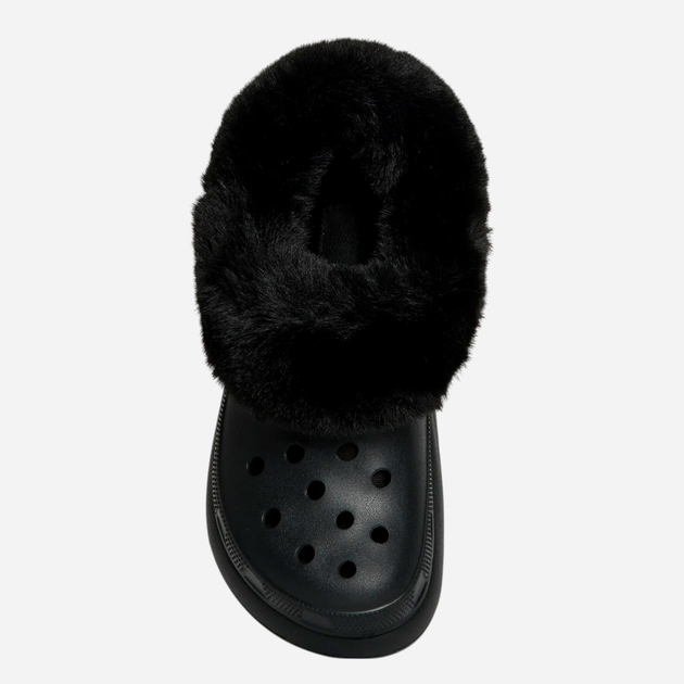 Жіночі крокси утеплені Crocs Furever Crush 208446-001 36-37 Чорні (196265276233) - зображення 5