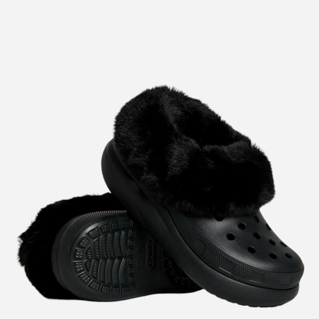 Chodaki damskie ocieplane Crocs Furever Crush 208446-001 41-42 Czarne (196265276271) - obraz 2