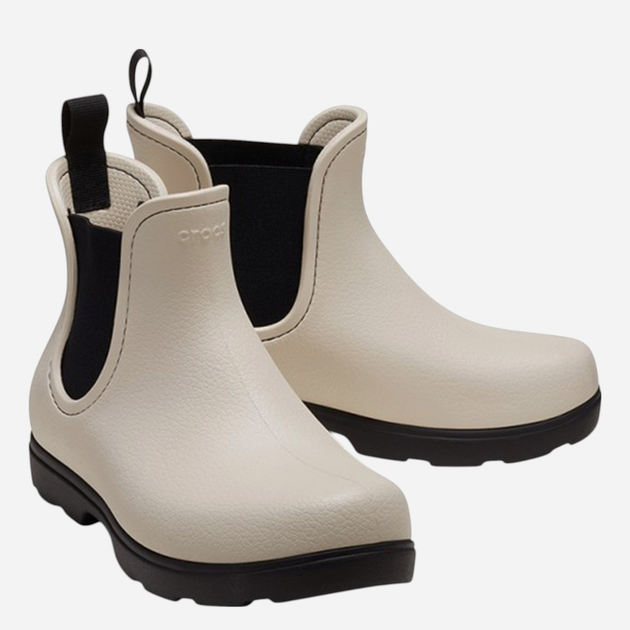 Kalosze damskie krótkie Crocs Dylan Chelsea Boot 210078-160 38-39 Beżowe (196265784578) - obraz 2