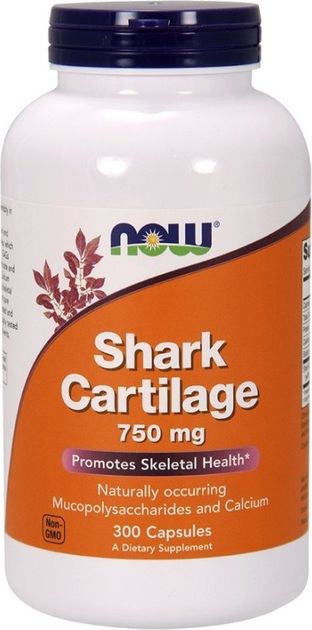 Дієтична добавка Now Foods Shark Cartilage 750 мг 300 капсул (733739032720) - зображення 1