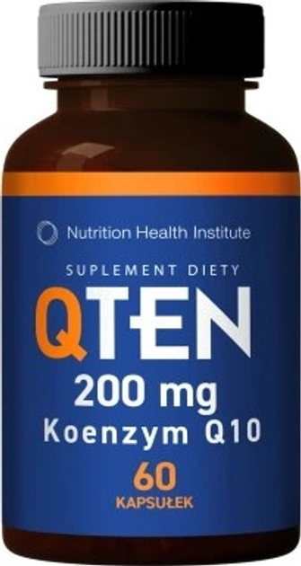Suplement diety Nutrition Health Institute QTEN 200 mg Koenzym Q10 60 kapsułek (5907377532811) - obraz 1