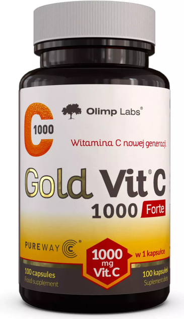 Дієтична добавка Olimp Gold Vit C 1000 Forte 100 капсул (5901330096082) - зображення 1
