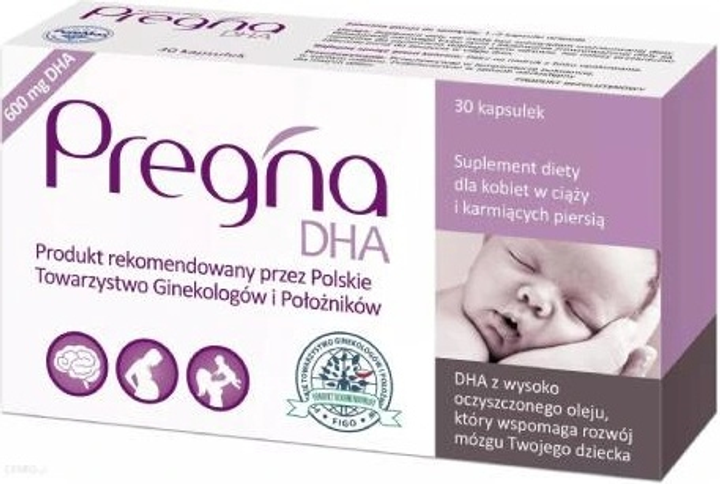 Дієтична добавка Verco Pregna 300 DHA 30 капсул (5906716507633) - зображення 1