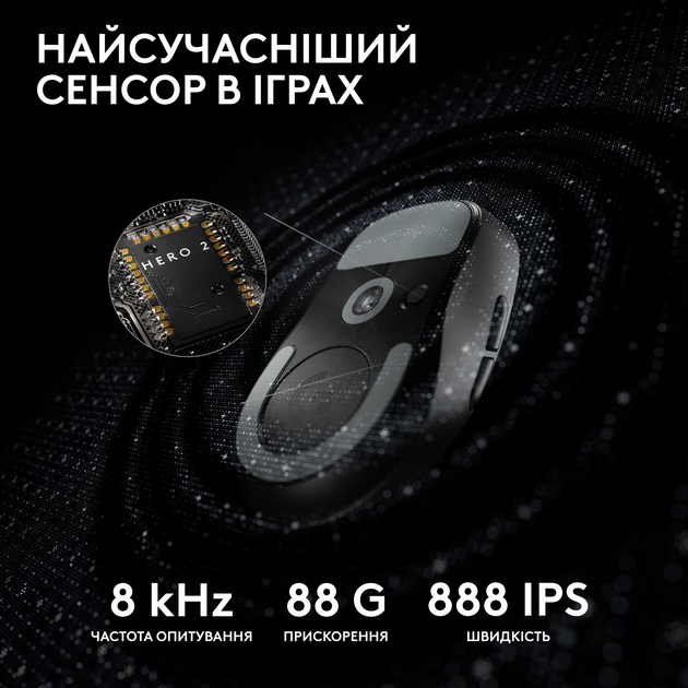 Мышь Logitech G Pro X Superlight 2 Lightspeed Wireless Black (910-006630) - изображение 4