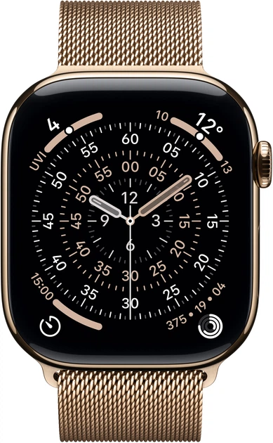 Smartwatch Apple Watch Series 11&nbsp;GPS + Cellular 46mm&nbsp;Gold Titanium Case with Gold Milanese Loop M/L (MFD84) - obraz 2