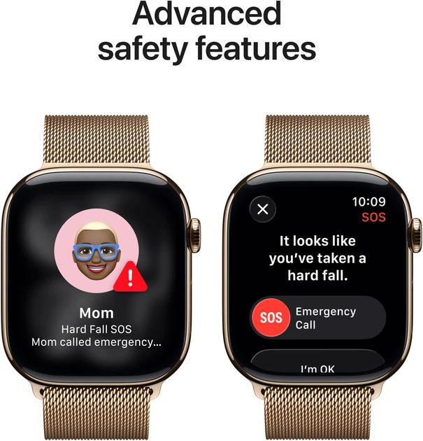 Smartwatch Apple Watch Series 11&nbsp;GPS + Cellular 46mm&nbsp;Gold Titanium Case with Gold Milanese Loop M/L (MFD84) - obraz 6