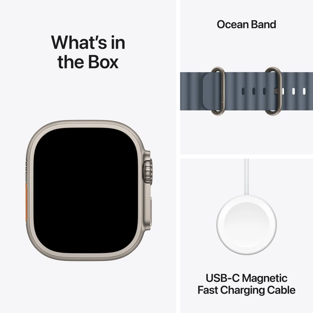 Смарт-годинник Apple Watch Ultra 3 GPS + Cellular 49mm Natural Titanium Case with Anchor Blue Ocean Band (MEWH4) - зображення 7