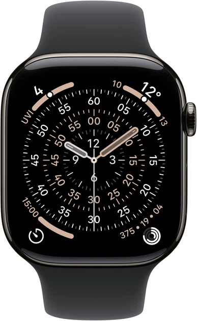 Smartwatch Apple Watch Series 11 GPS + Cellular 42mm Slate Titanium Case with Black Sport Band - M/L (MF8T4) - obraz 2