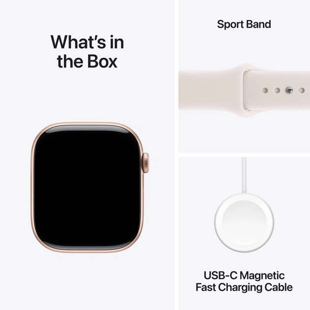 Smartwatch Apple Watch Series 11&nbsp;GPS + Cellular 42mm Rose Gold Aluminium Case with Light Blush Sport Band S/M (MF8E4) - obraz 8