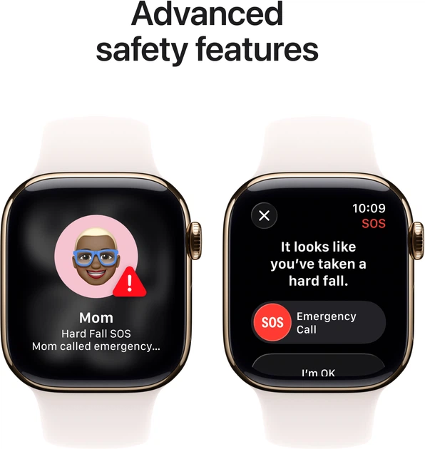 Smartwatch Apple Watch Series 11&nbsp;GPS + Cellular 42mm Gold Titanium Case with Light Blush Sport Band M/L (MF8X4) - obraz 6