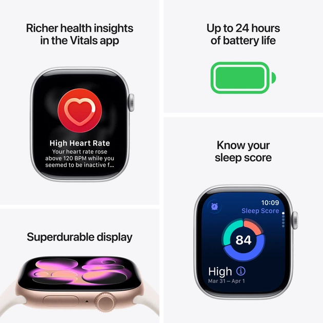 Smartwatch Apple Watch Series 11&nbsp;GPS + Cellular 46mm Space Grey Aluminium Case with Black Sport Band M/L (MFCA4) - obraz 3