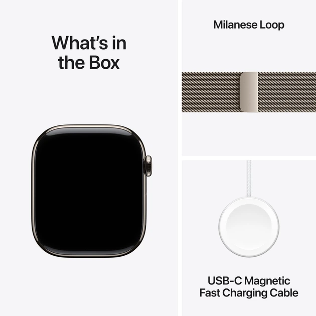 Смарт-годинник Apple Watch Series 11 GPS + Cellular 46mm Natural Titanium Case with Natural Milanese Loop - M/L (MFD04) - зображення 8