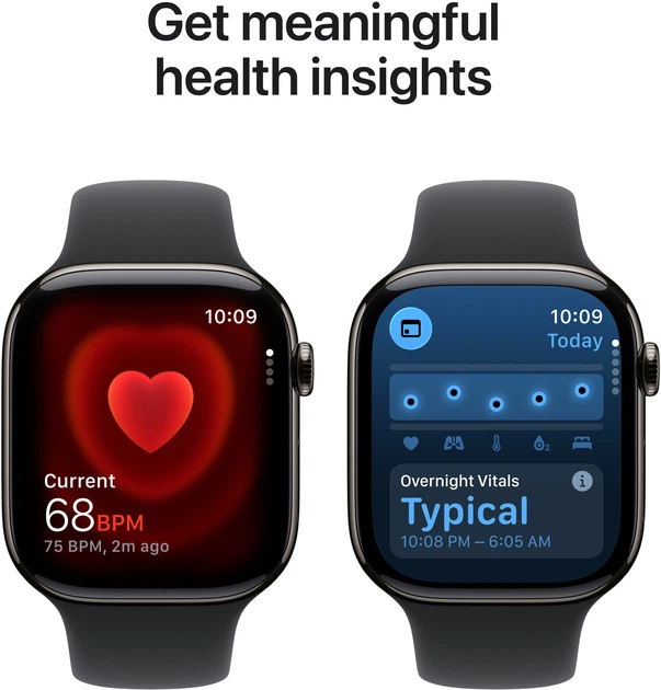 Смарт-годинник Apple Watch Series 11 GPS + Cellular 46mm Slate Titanium Case with Black Sport Band - M/L (MFD24) - зображення 5