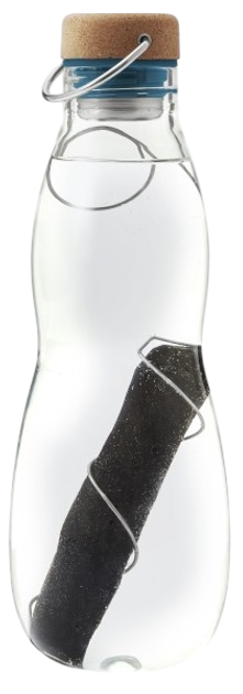 Пляшка-фільтр для води Black+Blum Eau Good у чохлі Сіра 650 мл (5060089726333) - зображення 1