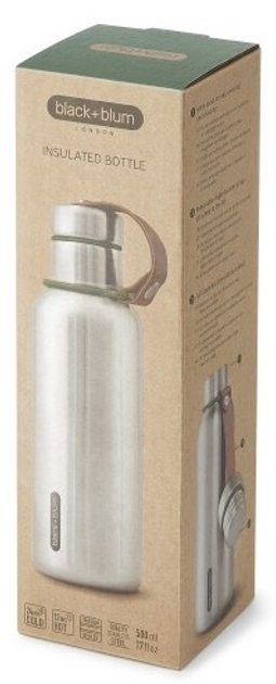 Butelka termiczna Black+Blum Srebrna / Oliwkowa 500 ml (5060089726418) - obraz 3