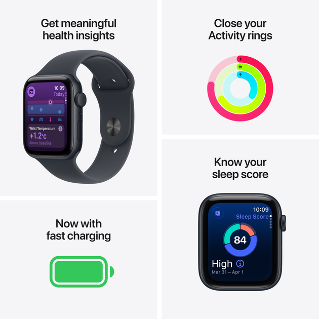 Смарт-годинник Apple Watch SE 3 (2025) GPS 40mm Starlight Aluminium Case with Starlight Sport Band - M/L (APL_MEH54) - зображення 3