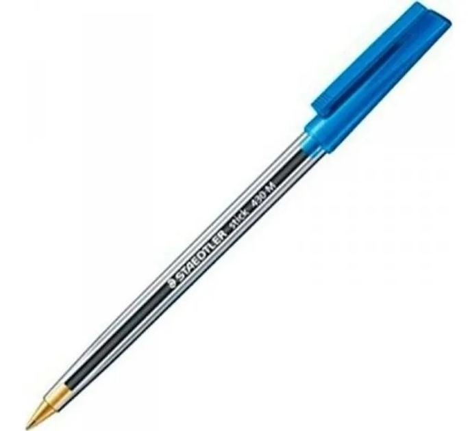 Набір ручок Staedtler Cup Ballpoint Pen Stick 430 M 50 шт Синій (ZES4007817407387) - зображення 2