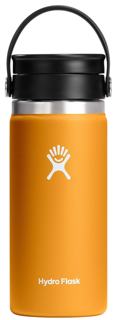 Butelka termiczna Hydro Flask Wide Flex Sip Lid Fossil Musztardowa 400 ml (810096857057) - obraz 1
