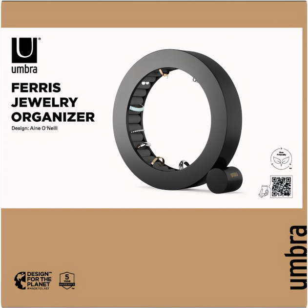 Organizer na biżuterię Umbra Ferris czarny 19.1x5.1 cm (28295419949) - obraz 7