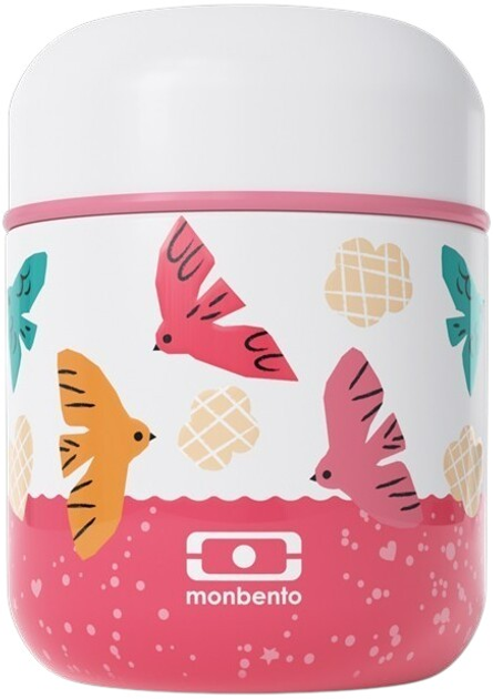 Termos obiadowy Monbento Capsule Graphic Birds 280 ml (3760367953599) - obraz 1