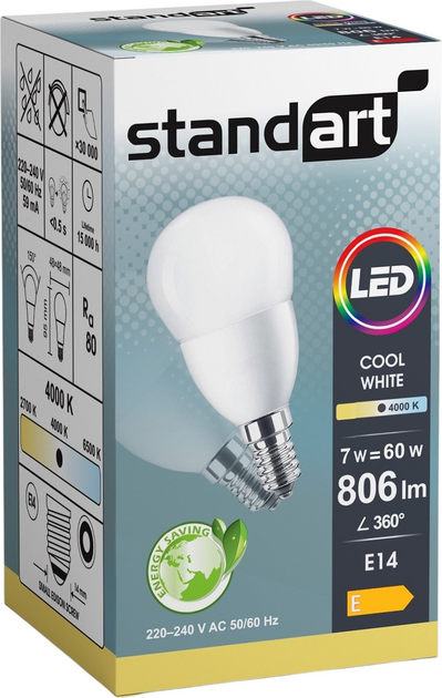 Żarówka LED Standart P48 7W E14 806LM 4000K MATT (929002973398) - obraz 2