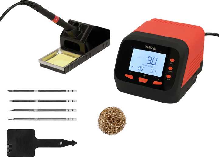 Stacja lutownicza Yato YT-82462 na grot T 12 z wyświetlaczem LCD z funkcją autosleep o mocy 75 W (5906083093883) - obraz 10