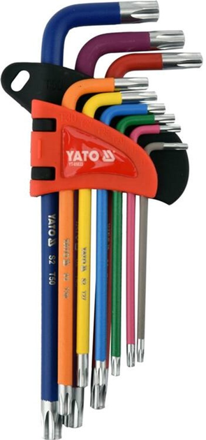 Ключі Yato Torx Т10-Т50 Г-подібні 2-сторонні HRC 58-62 S2 YT-05633 (5906083067310) - зображення 2