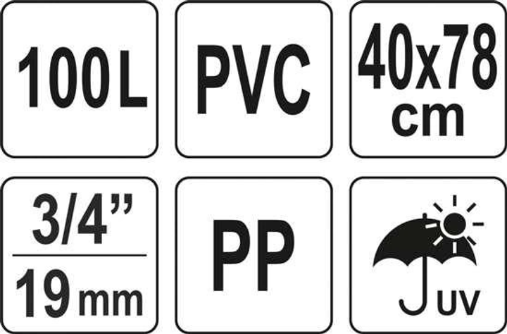 Zbiornik na deszczówkę z PVC Flo 89700 40 x 78 cm 100 l (5906083066573) - obraz 6