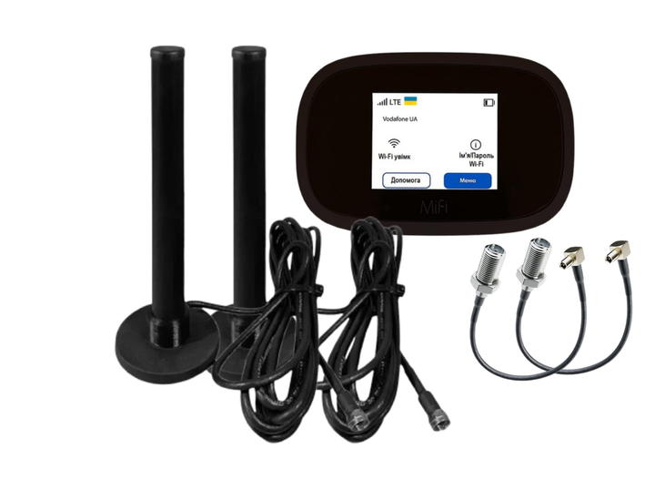 4G комплект: роутер Inseego MiFi 8800L «Кораблик» + антенны OMNI Mono 10 dBi (698–960 / 1700–2700 МГц) - Фото 1 4G комплект: роутер Inseego MiFi 8800L «Кораблик» + антенны OMNI Mono 10 dBi (698–960 / 1700–2700 МГц) - изображение 1